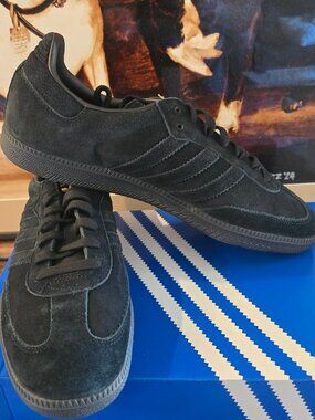 Adidas Men's Samba OG Core Black / Grey Three / Gold Metallic JR0887 Size 10 NEW